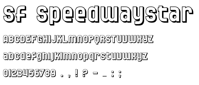 SF Speedwaystar Shaded font